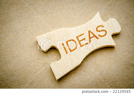 Ideas words on jigsaw puzzle background. Ideas words on jigsaw puzzle background. 22129585
