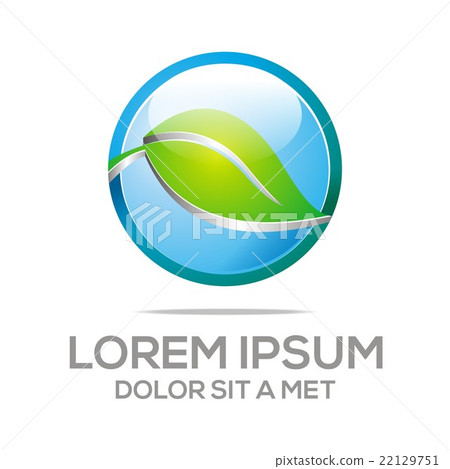 Abstract circle logo leaf icon vector - Stock Illustration [22129751 ...