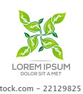 Abstract logo leaves icon vector 22129825
