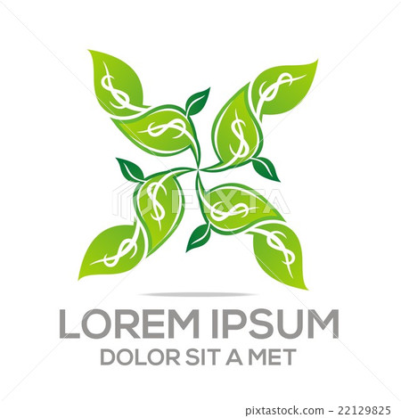 Abstract logo leaves icon vector 22129825