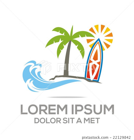 Logo Beach Holiday Sunset Ocean Vocation Logo Beach Holiday Sunset Ocean Vocation 22129842