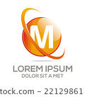 Logo Abstract Alphabet Letter M Vector Circle 22129861