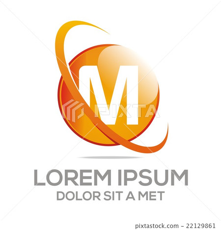Logo Abstract Alphabet Letter M Vector Circle Logo Abstract Alphabet Letter M Vector Circle 22129861
