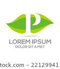 Logo Vector Leaf Letter P Icon 22129941