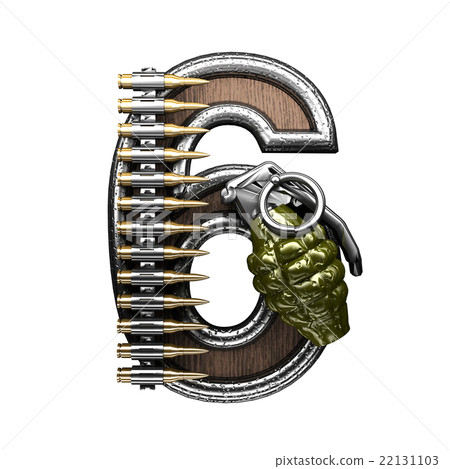 6 military letter. 3D illustration 6 military letter. 3D illustration 22131103
