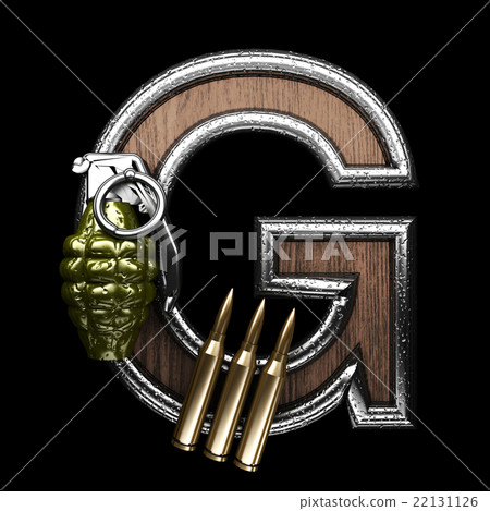 g military letter. 3D illustration g military letter. 3D illustration 22131126