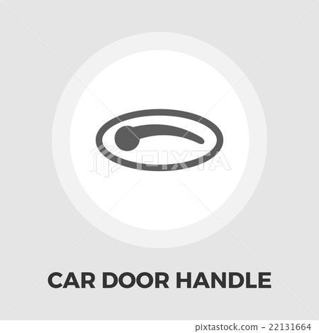 Car door handle flat icon Car door handle flat icon 22131664