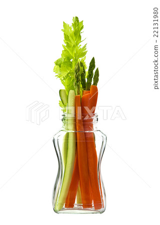 Low calorie vegetable in glass container 22131980