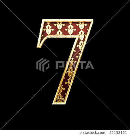 7 golden letter 3d illustration 7 golden letter 3d illustration 22132161