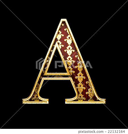 a golden letter 3d illustration - Stock Illustration [22132164] - PIXTA