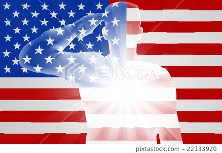 Veterans Day Soldier Saluting 22133920