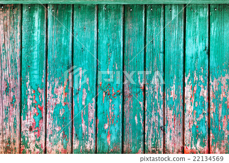 Shabby Turquoise Wooden Planks cracked 22134569