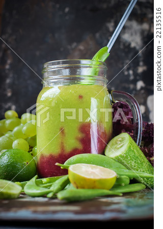 Smoothie Fruits Vegetables Healthy Raw Prodacts 22135516
