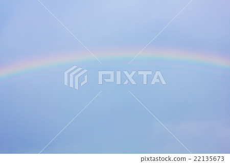 Rainbow in the blue sky as background Rainbow in the blue sky as background 22135673