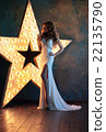 Woman in evening dress. Woman in evening dress. 22135790