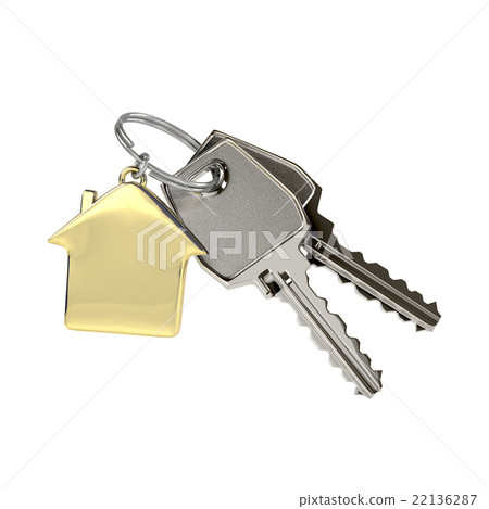 Keys with a house pendant. Keys with a house pendant. 22136287