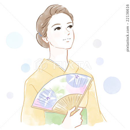 和服形狀的女人 22136616