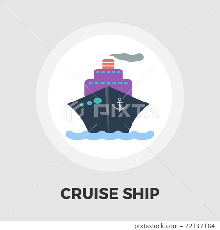 Cruise Ship Vector Flat Icon Cruise Ship Vector Flat Icon 22137184