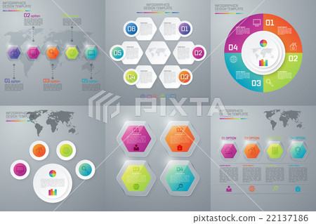 Set with infographics Set with infographics 22137186