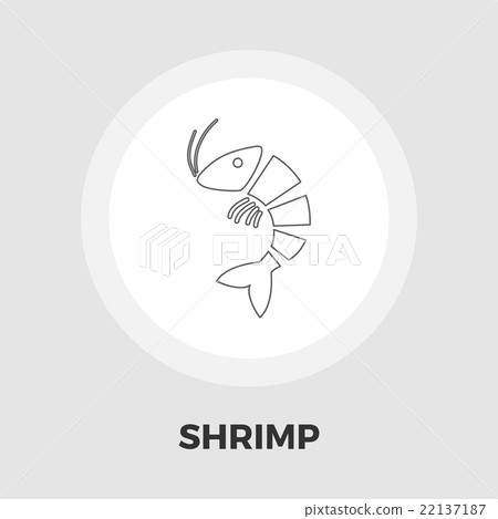 Shrimp icon flat Shrimp icon flat 22137187