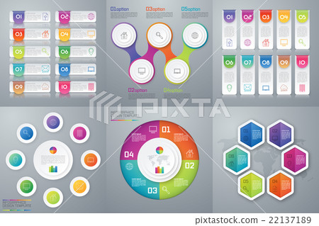 Set with infographics Set with infographics 22137189