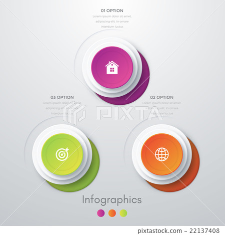 infographics three options - Stock Illustration [22137408] - PIXTA
