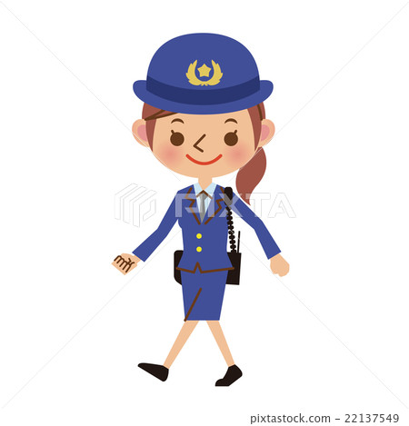 Walking female policeman 22137549