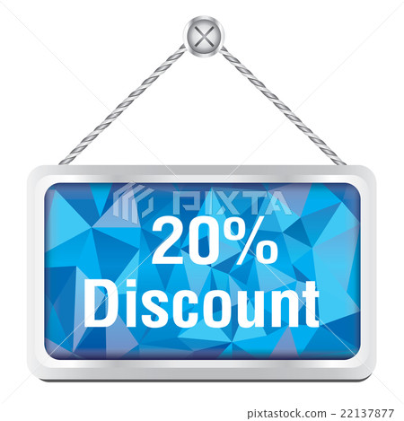 20 percent discount sign 20 percent discount sign 22137877