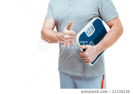 Concept for elder sportsman on white background Concept for elder sportsman on white background 22138236