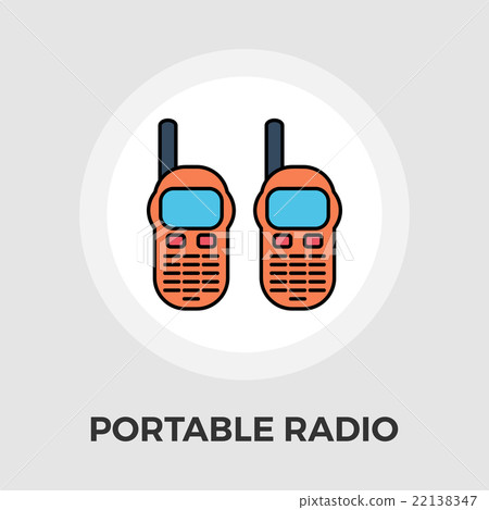 Portable radio vector flat icon Portable radio vector flat icon 22138347