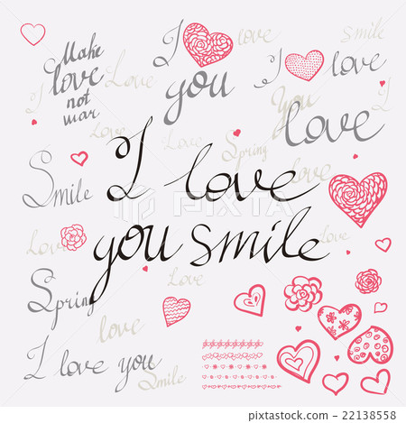 Romantic calligraphy hand drawn heart with words I Romantic calligraphy hand drawn heart with words I 22138558