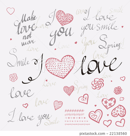 Romantic calligraphy hand drawn heart with words I Romantic calligraphy hand drawn heart with words I 22138560