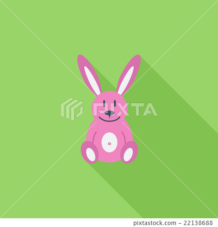 Rabbit toy flat icon Rabbit toy flat icon 22138688
