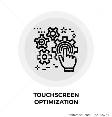 Touchscreen Optimization Line Icon - Stock Illustration [22138755] - PIXTA