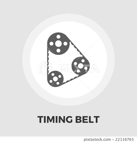 Timing belt icon flat - Stock Illustration [22138763] - PIXTA