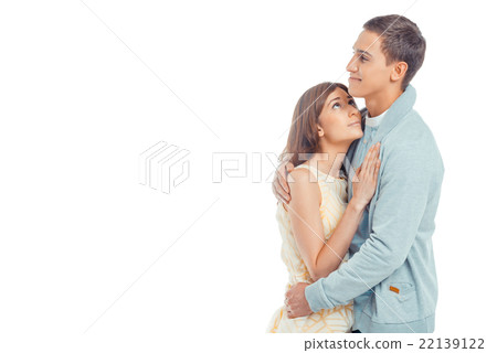 Beautiful couple on white background 22139122