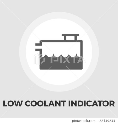 Low coolant indicator flat icon Low coolant indicator flat icon 22139233