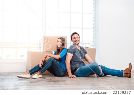 Couple moving to new home Couple moving to new home 22139257