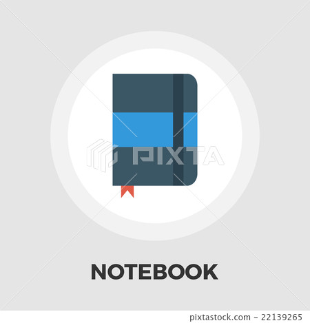 Paper notebook icon flat 22139265