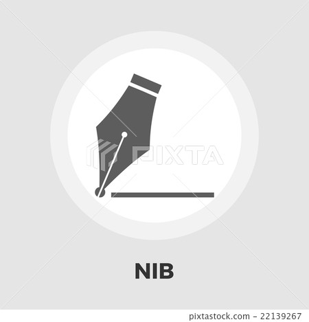 Nib icon flat 22139267