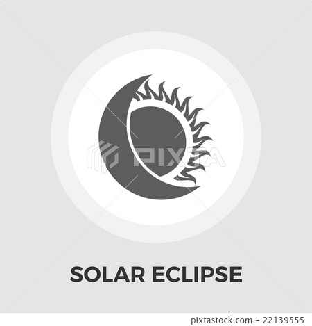 Solar eclipse flat icon 22139555