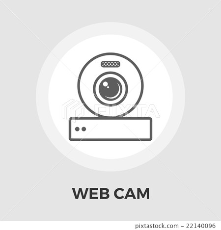 Web cam flat icon - Stock Illustration [22140096] - PIXTA