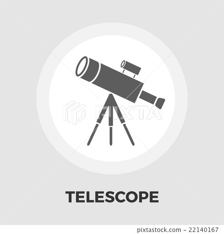 Telescope icon flat Telescope icon flat 22140167