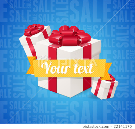 Sale Background Present Boxes. Vector Sale Background Present Boxes. Vector 22141170