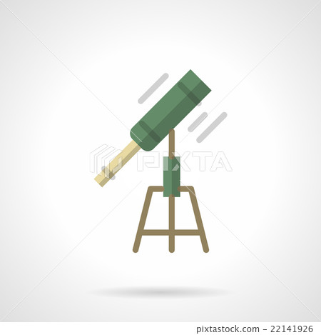 Astronomy hobby flat color design vector icon Astronomy hobby flat color design vector icon 22141926