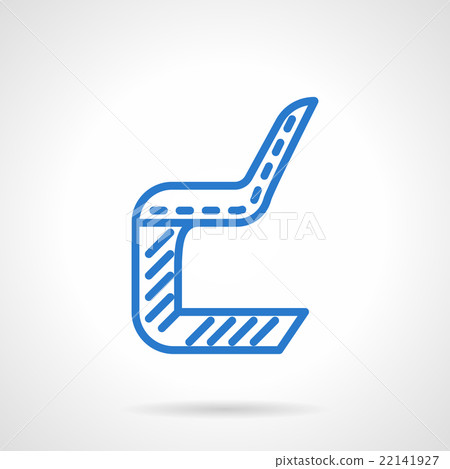 Plastic chair blue line vector icon Plastic chair blue line vector icon 22141927
