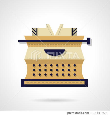 Typewriting tool flat color design vector icon Typewriting tool flat color design vector icon 22141928