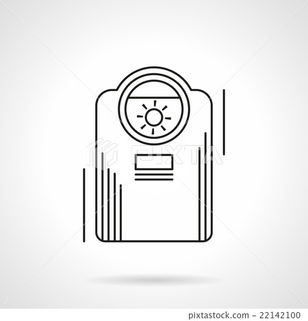 Heating appliances flat line vector icon Heating appliances flat line vector icon 22142100