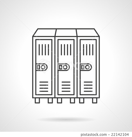 Locker flat line vector icon Locker flat line vector icon 22142104