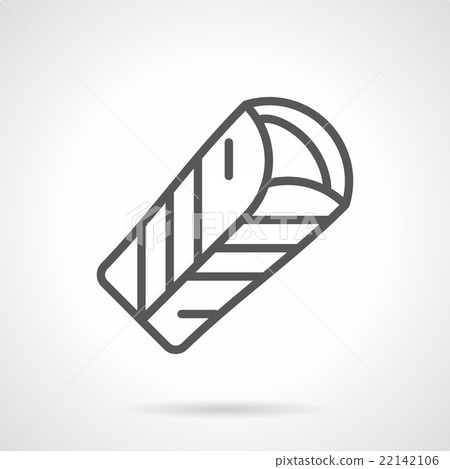 Mexican tortilla black line vector icon 22142106